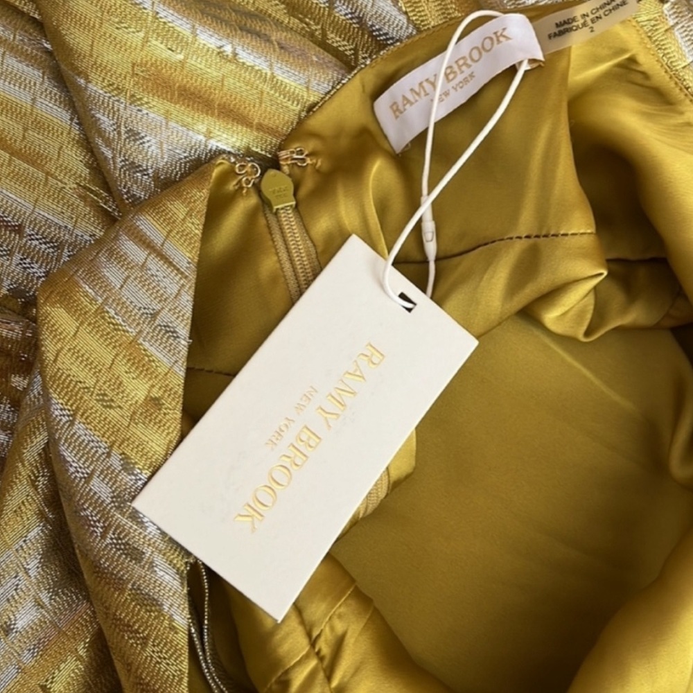 Ramy brook Exclusive Amarynthia Dress size 6 gold - Picture 4 of 5